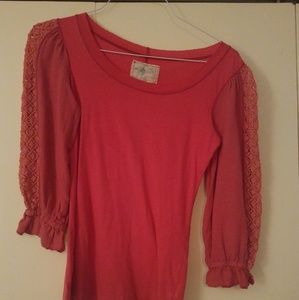 Free People - Womans S/P Pink Blouse Top